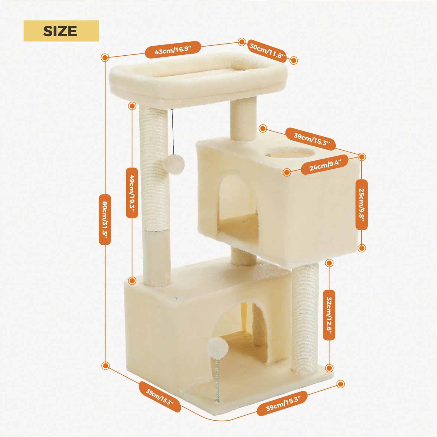 Cat Tree with Detachable Top Perch