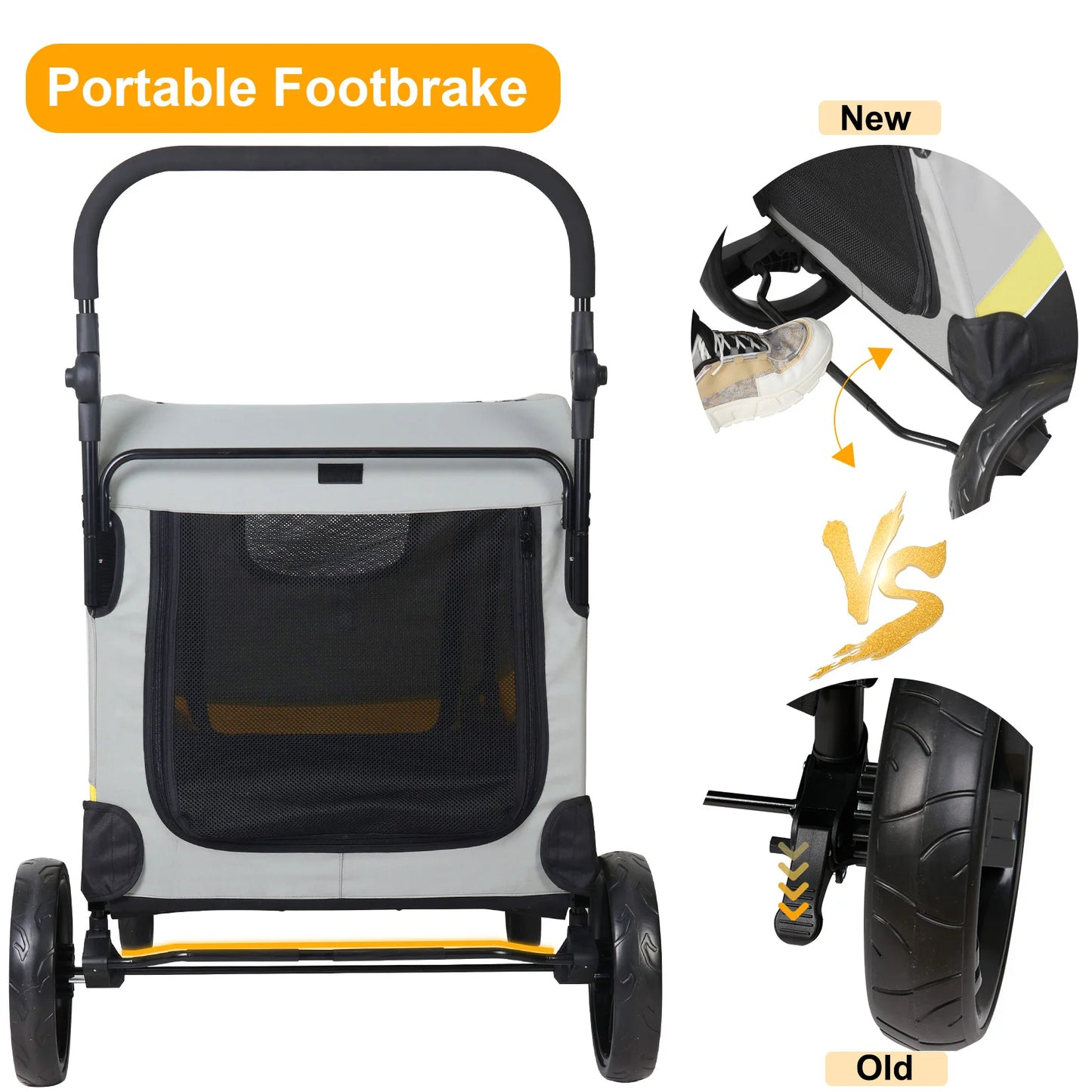 Dog Stroller 4 Wheels Foldable - We Have the Goodies