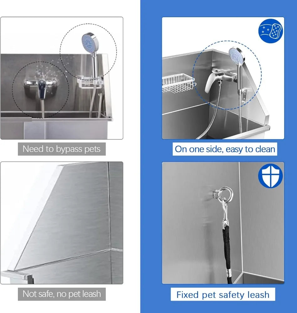 Pet Grooming Tub with Sliding Door - We Have the Goodies