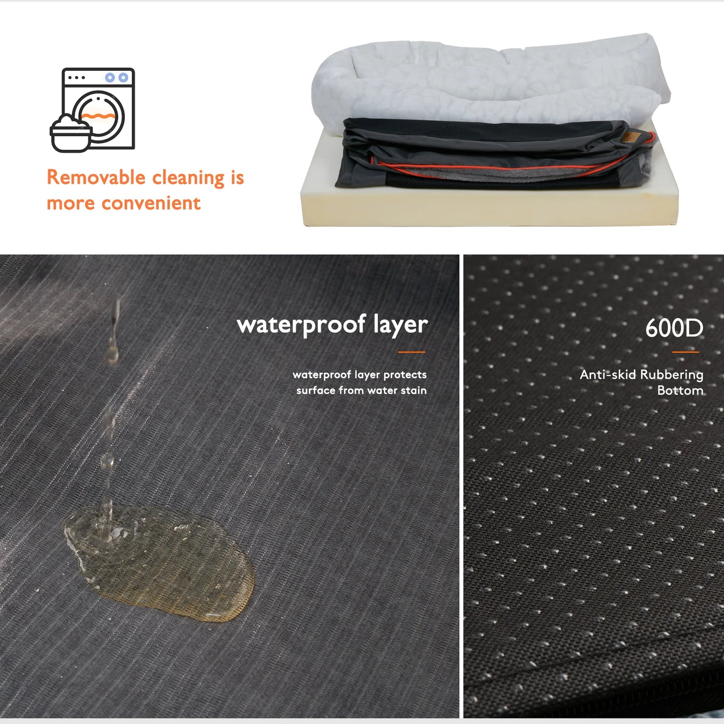 Large Dog Orthopedic Bed with Removable Cover - We Have the Goodies