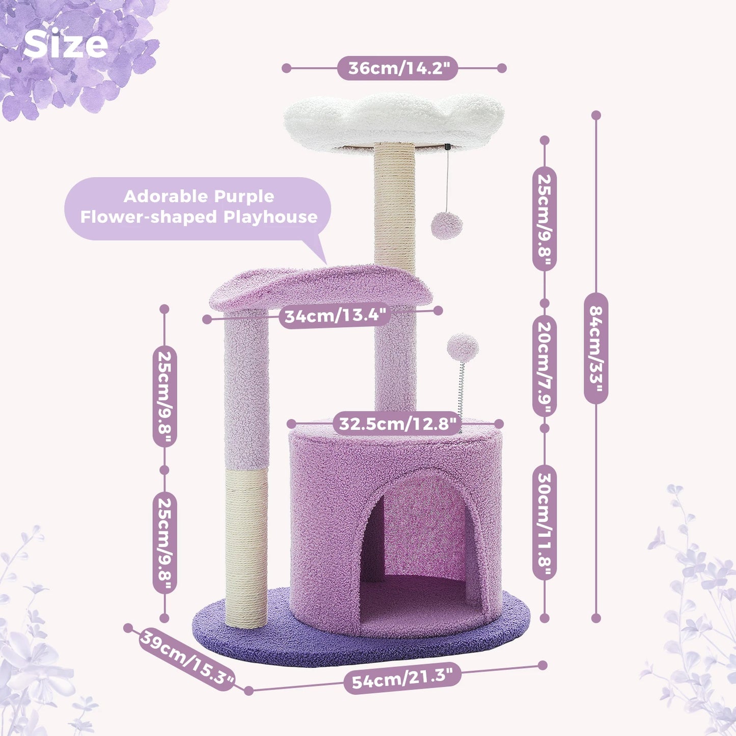 Small Cat Tower with Scratching Post