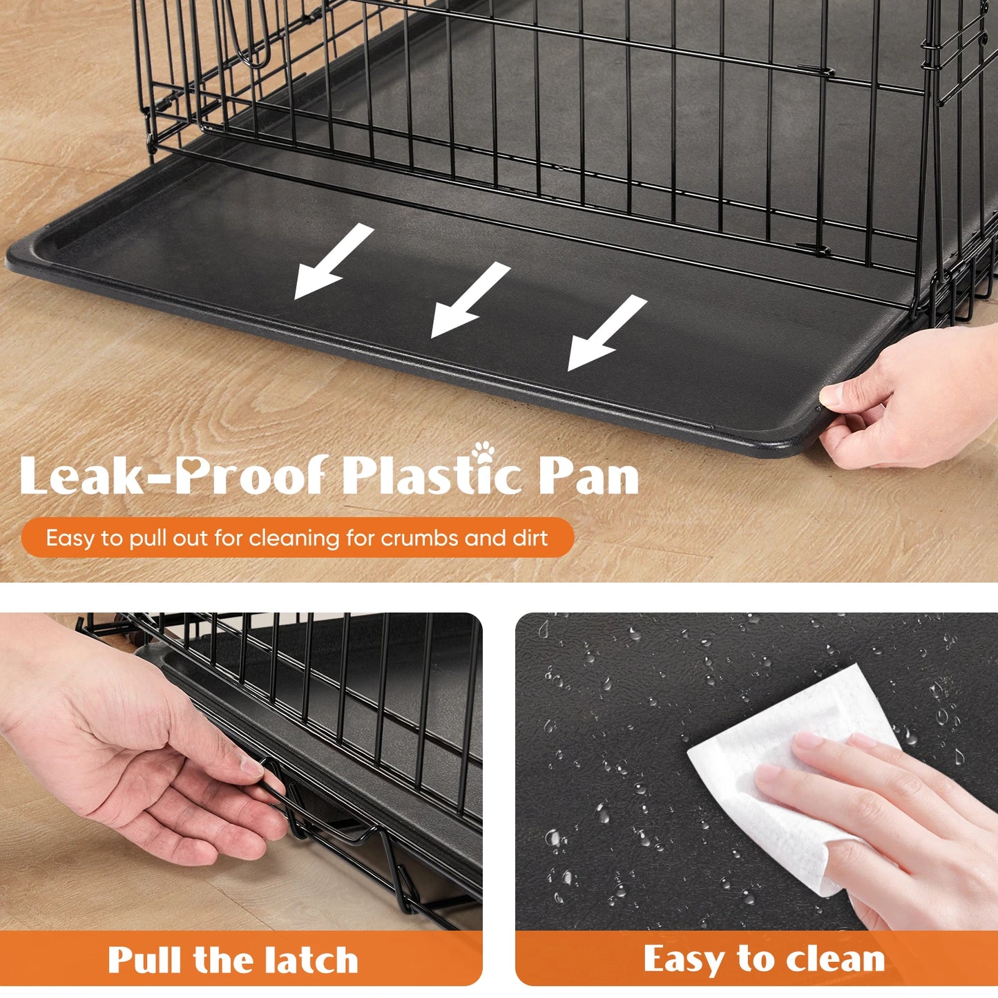 Double Door Folding Dog Cage - We Have the Goodies