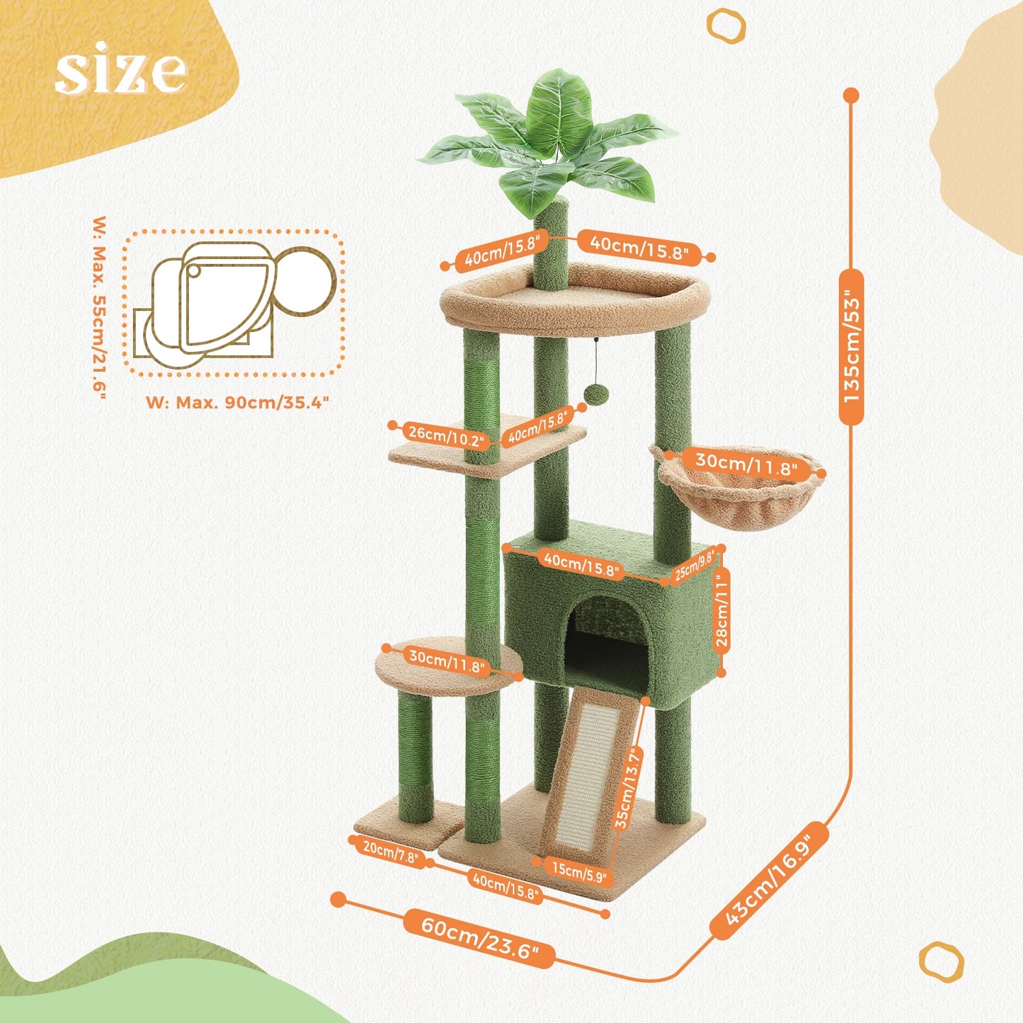 Multi-Level Cat Tree with Scratching Post