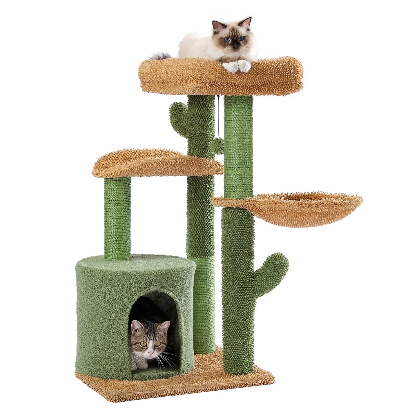 Cactus Cat Tower with Scratcher