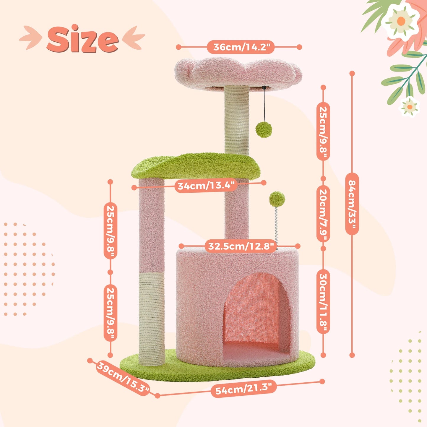 Small Cat Tower with Scratching Post