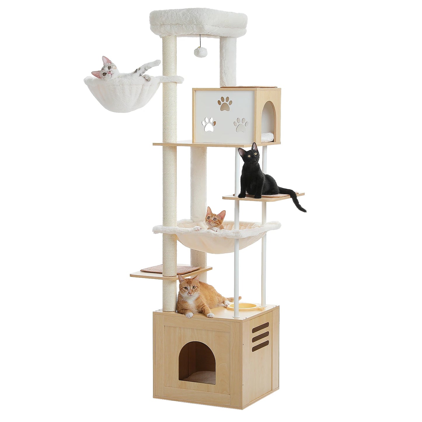 Cat Tree with Removable Anti-Slip Mats