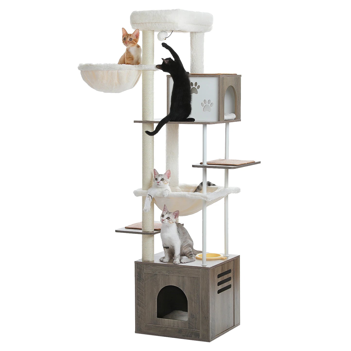 Cat Tree with Removable Anti-Slip Mats