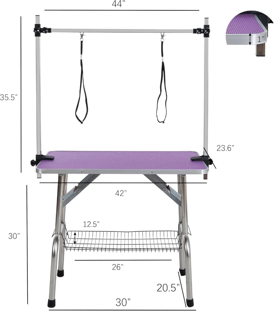 Pet Grooming Table with Adjustable Arm