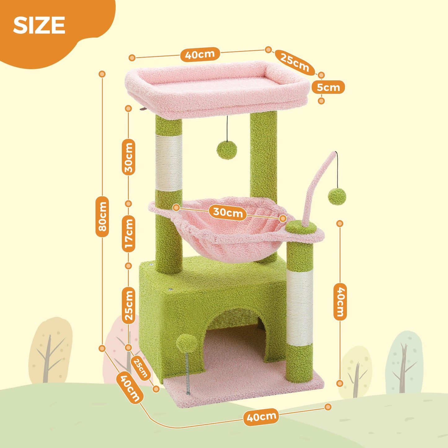Cat Tree with Deep Hammock