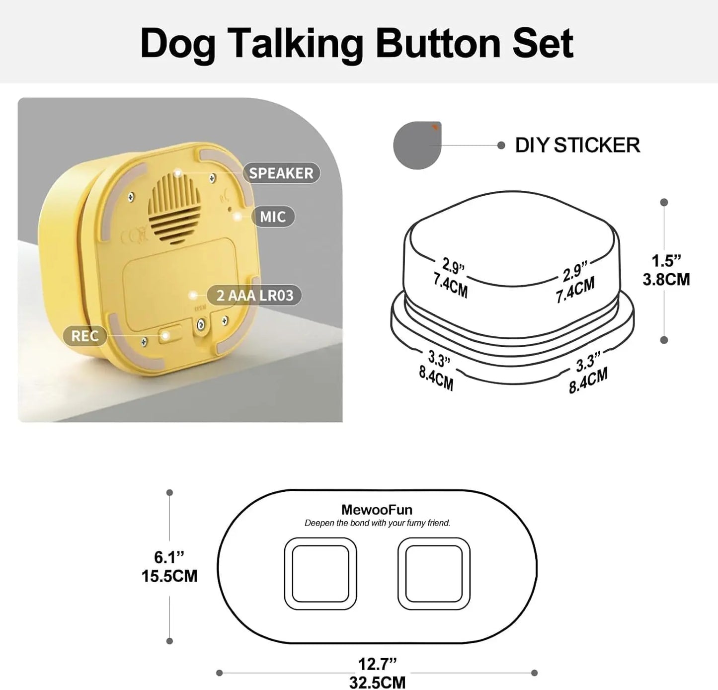 Pet Buttons with Anti-Slip Mat - We Have the Goodies