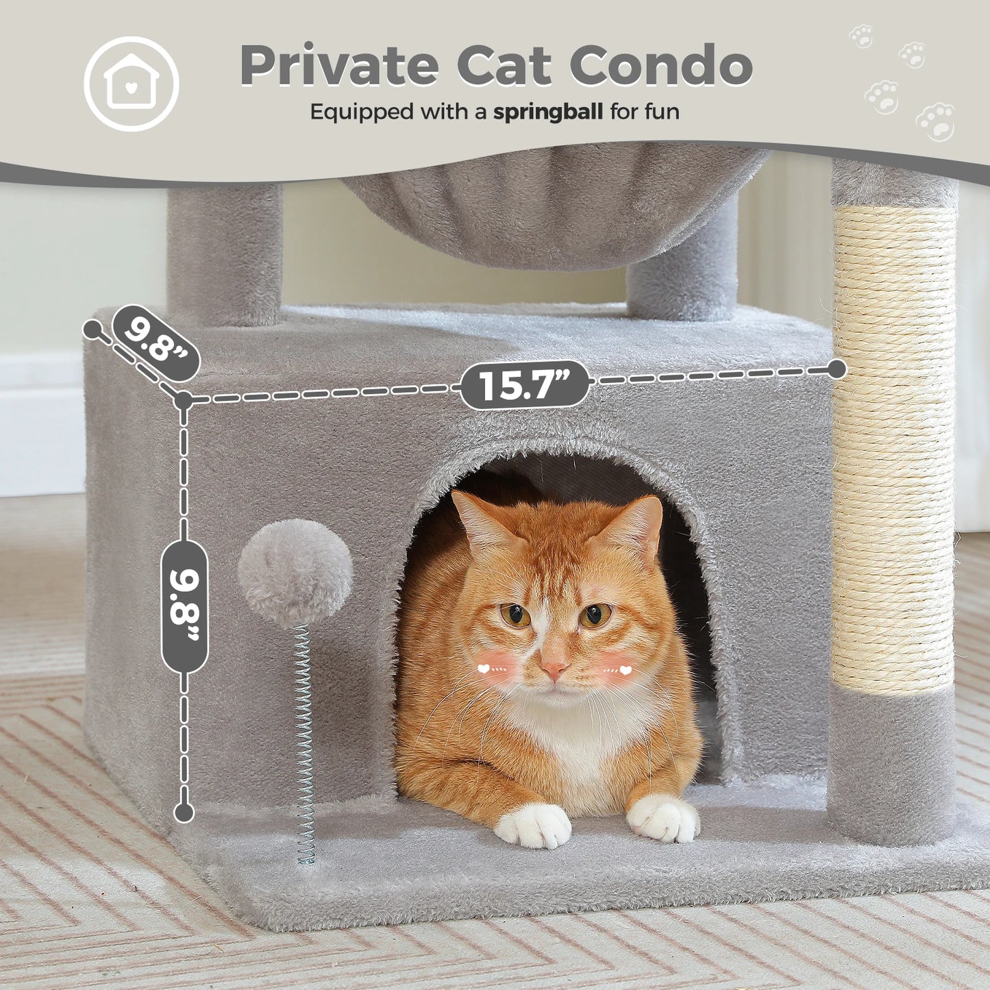 Cat Tree with Deep Hammock