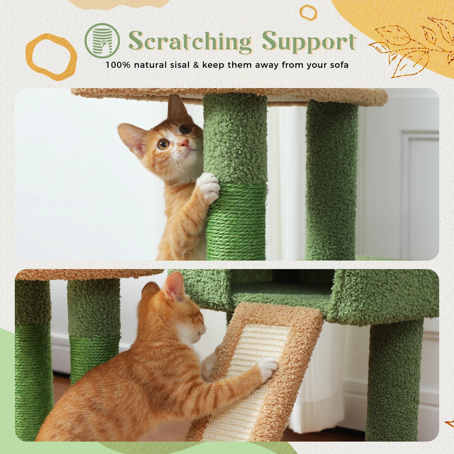 Multi-Level Cat Tree with Scratching Post