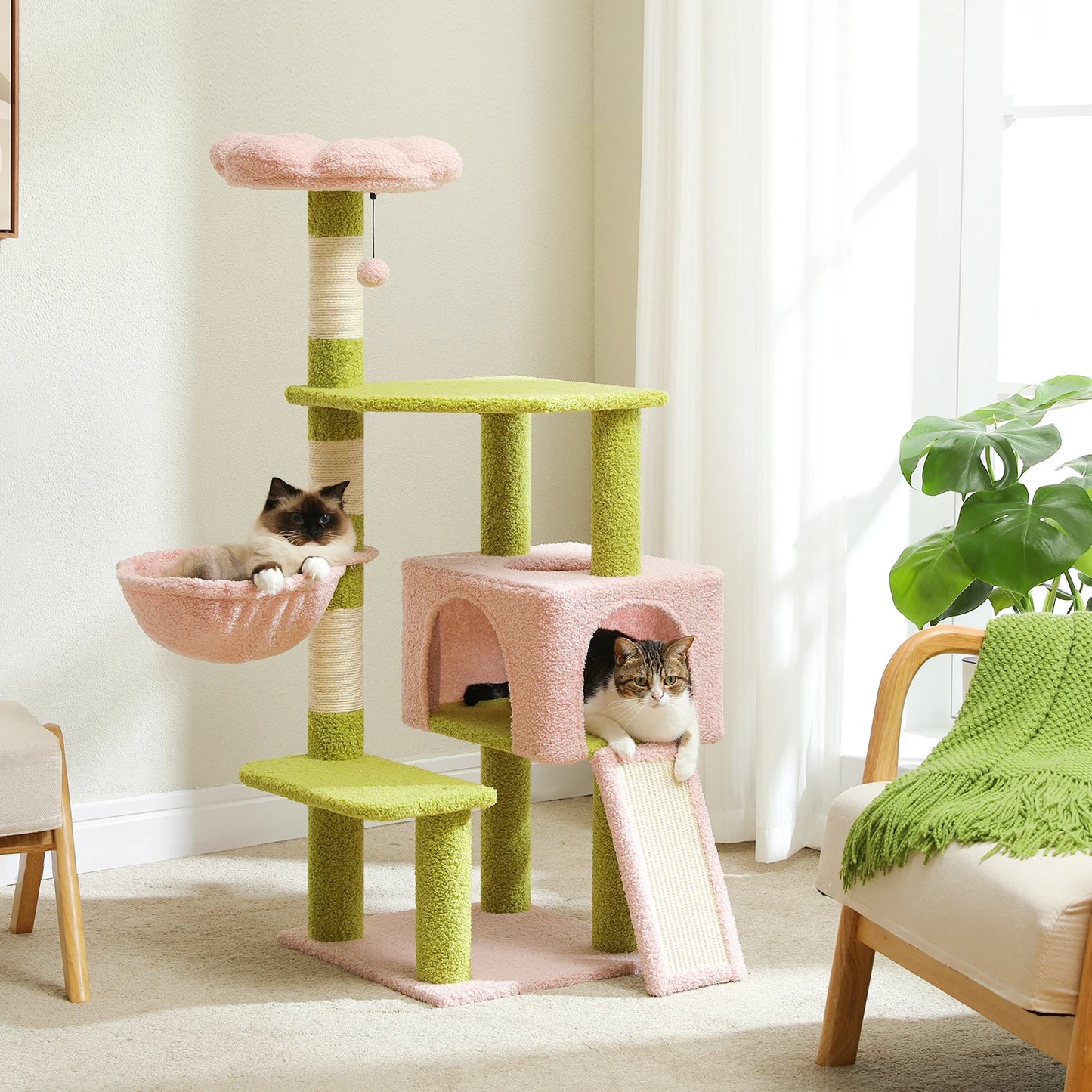 Flower Cat Tree with scratcher - We Have the Goodies
