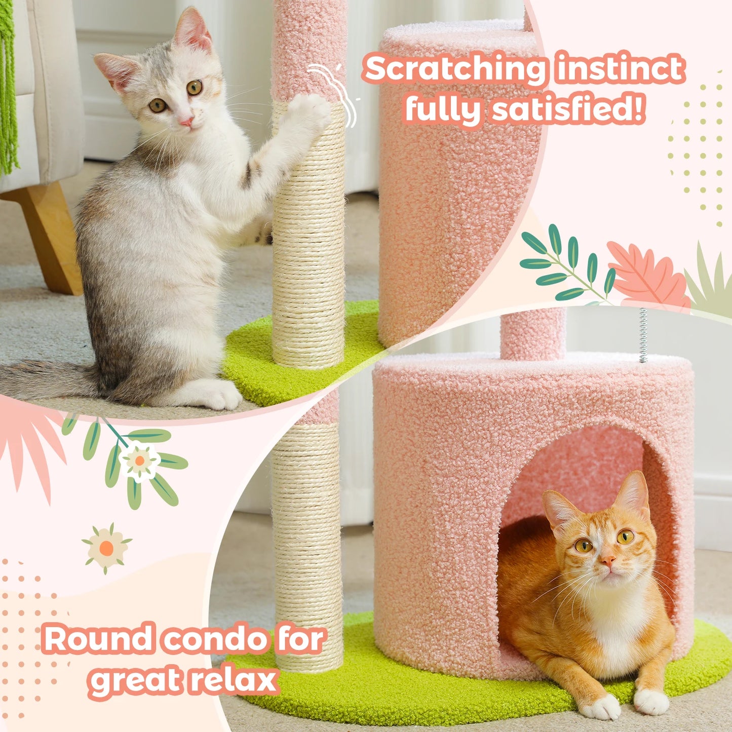 Small Cat Tower with Scratching Post