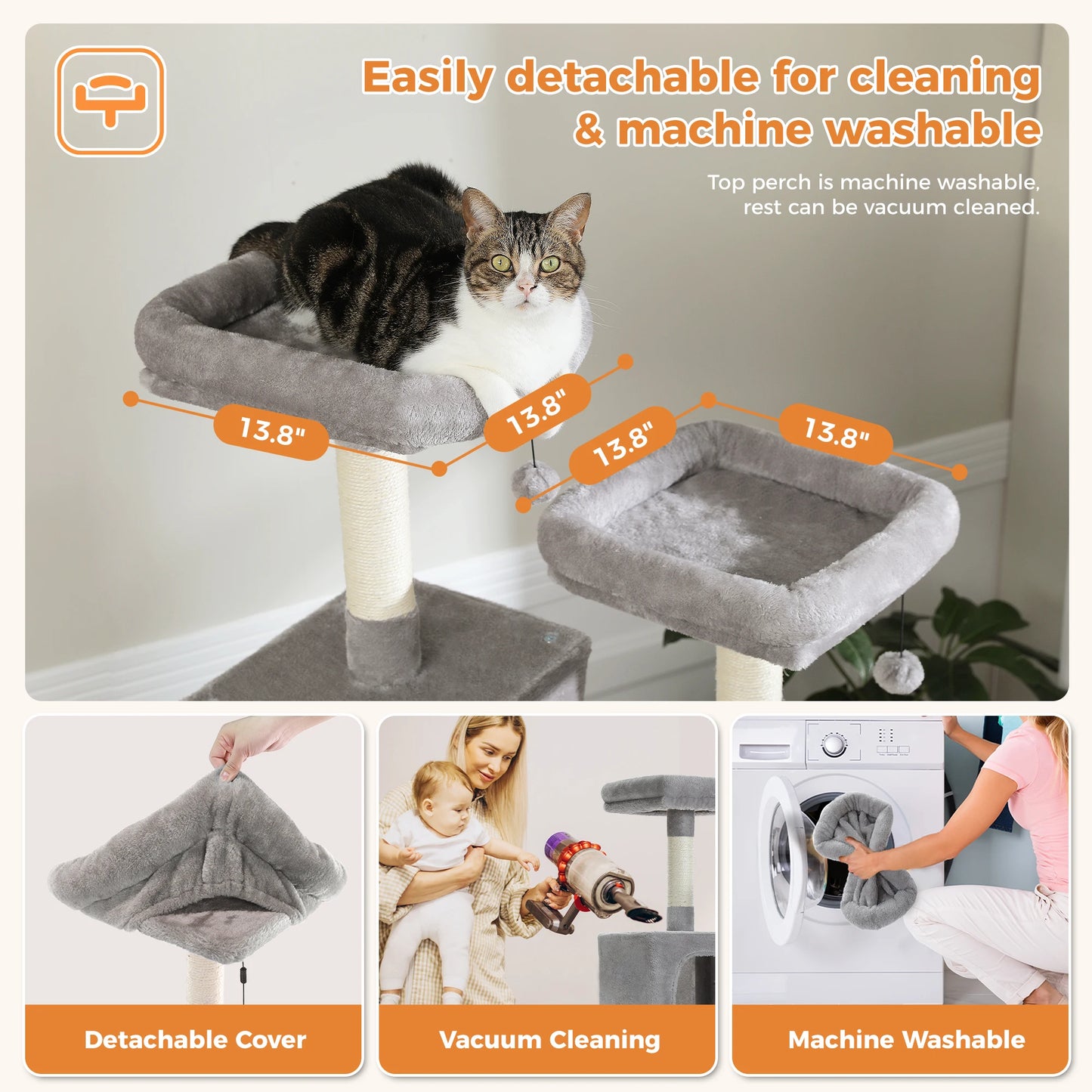 Tall Cat Tree Large Multi-Level