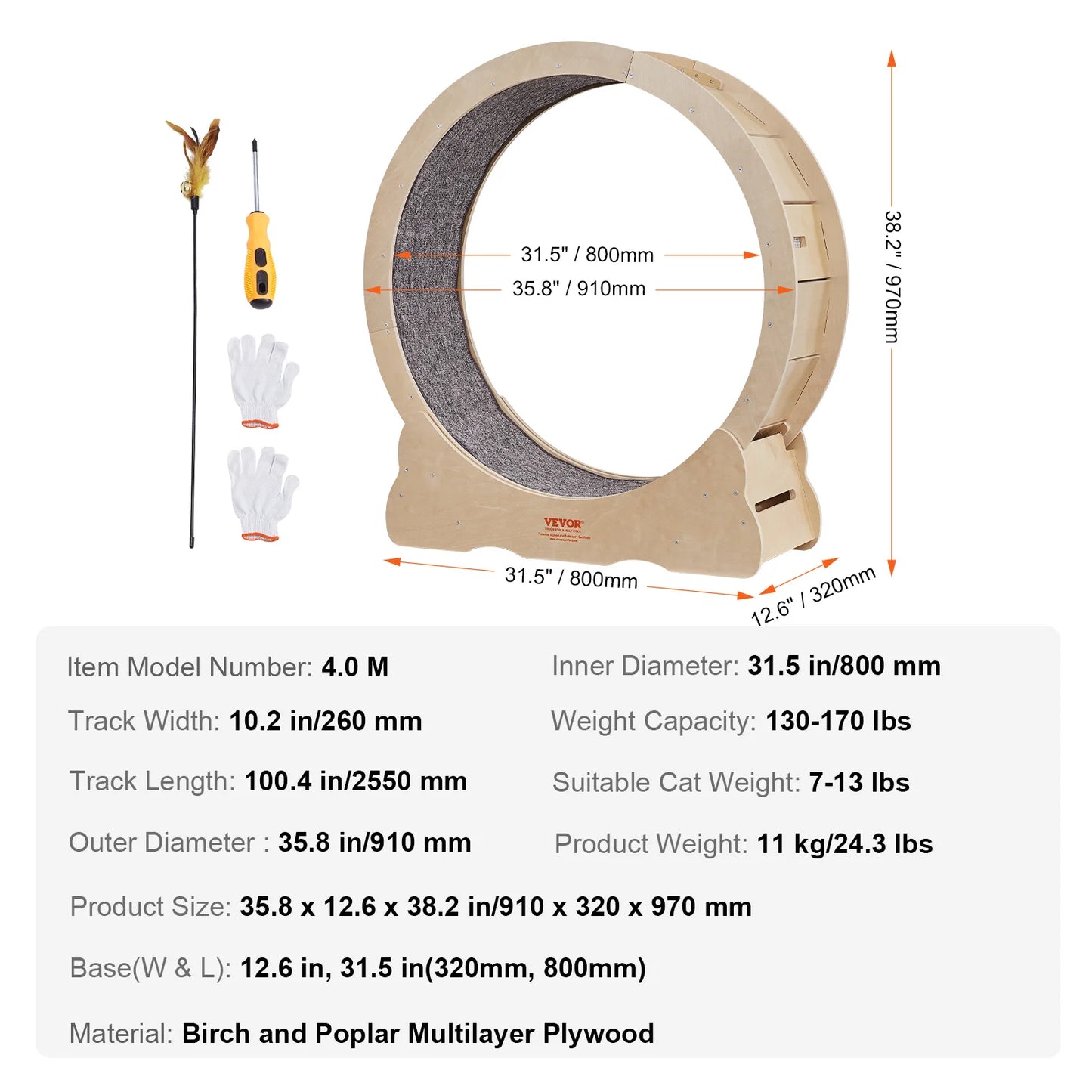 VEVOR Cat Exercise Wheel - We Have the Goodies
