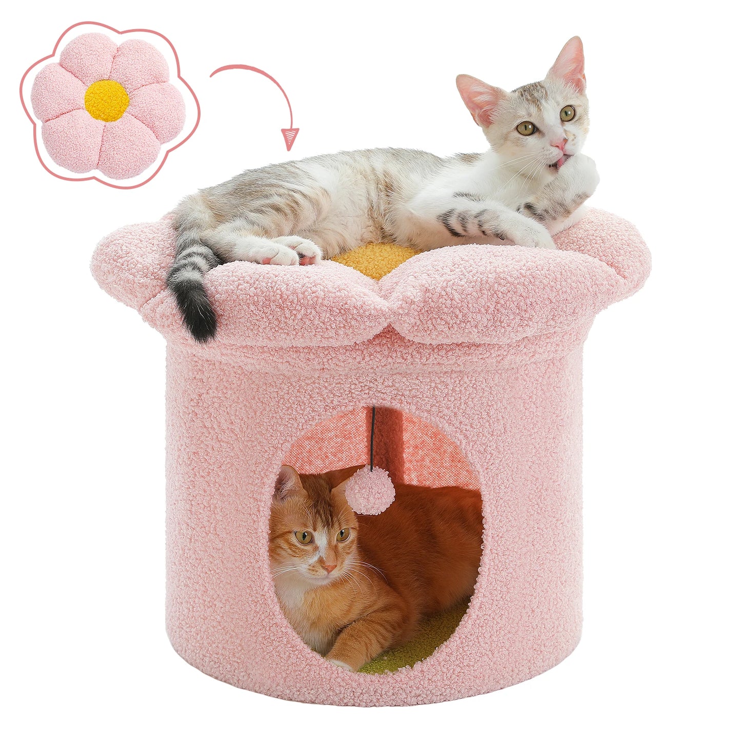 Cat Bed with removable flower bed - We Have the Goodies