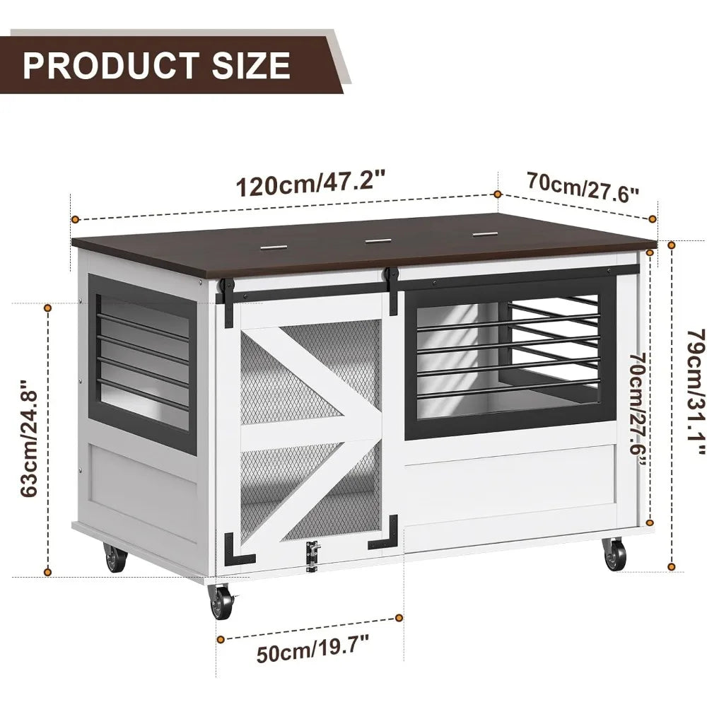 Furniture Dog Kennel with Wheels - We Have the Goodies