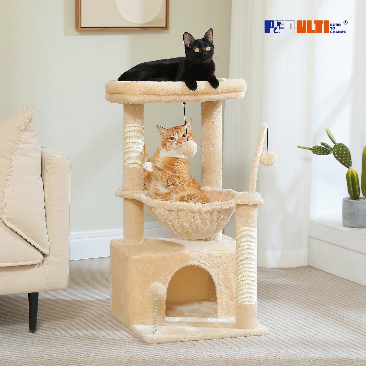 Cat Tree with Deep Hammock