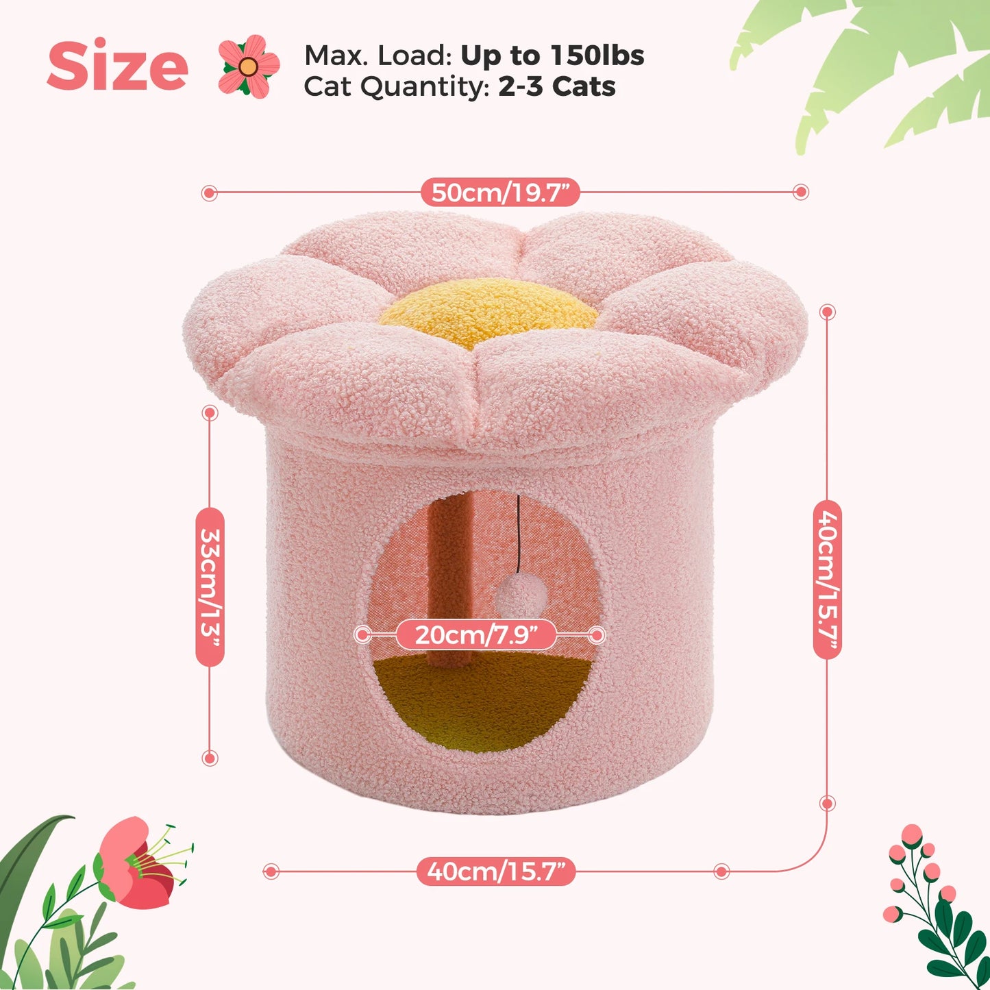 Cat Bed with removable flower bed - We Have the Goodies