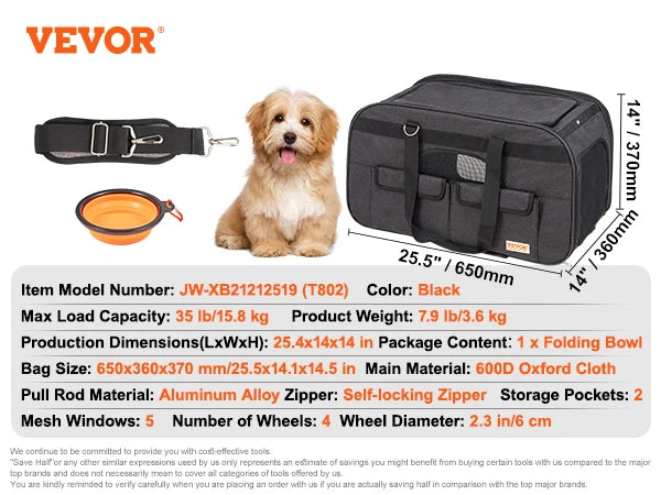 VEVOR Pet Cat Carrier - We Have the Goodies