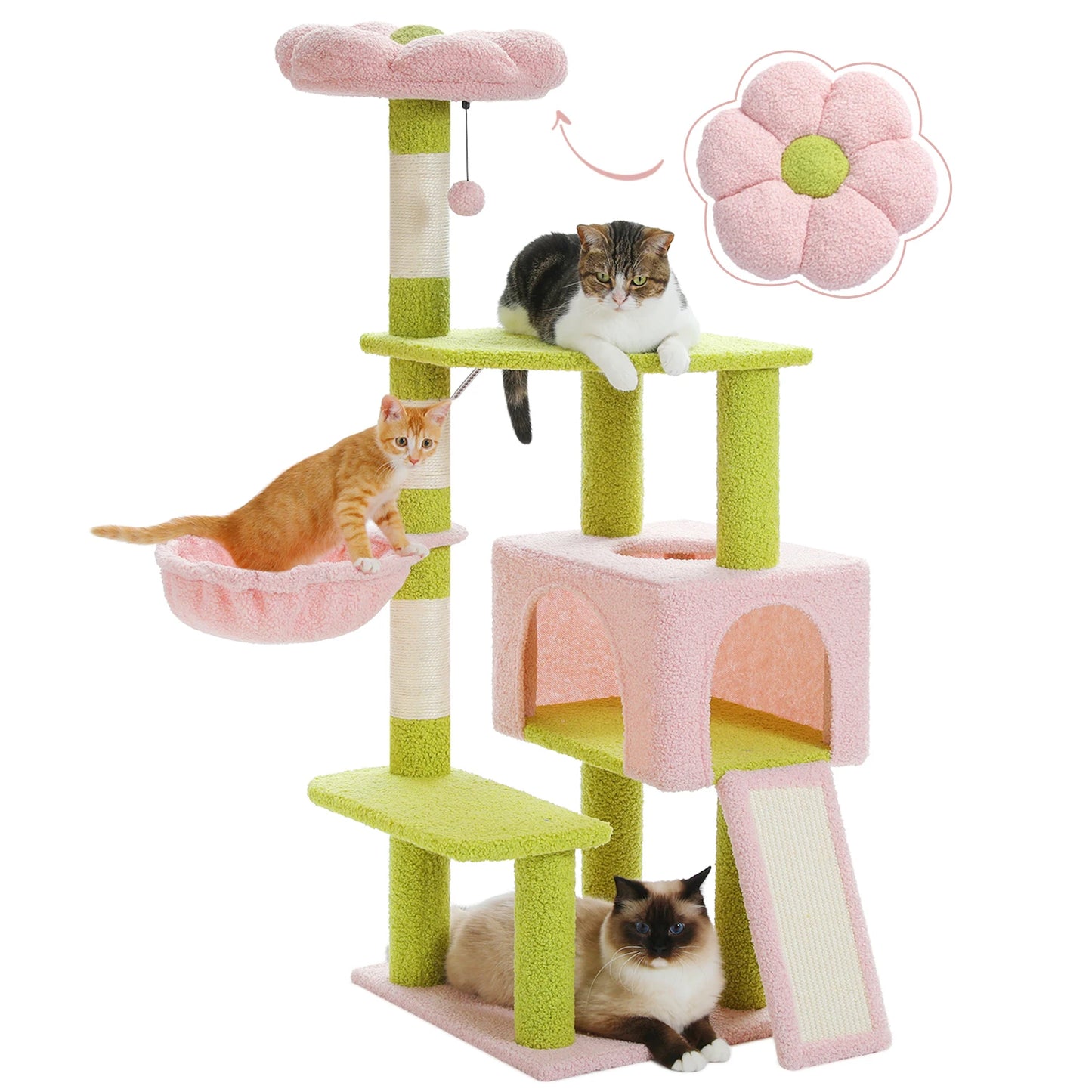 Flower Cat Tree with scratcher - We Have the Goodies