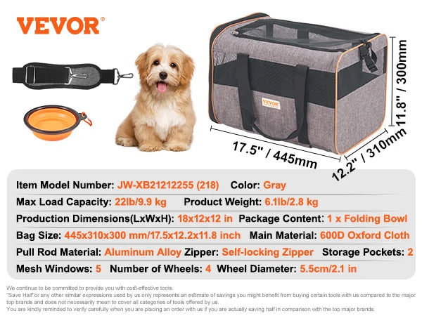 VEVOR Pet Cat Carrier - We Have the Goodies