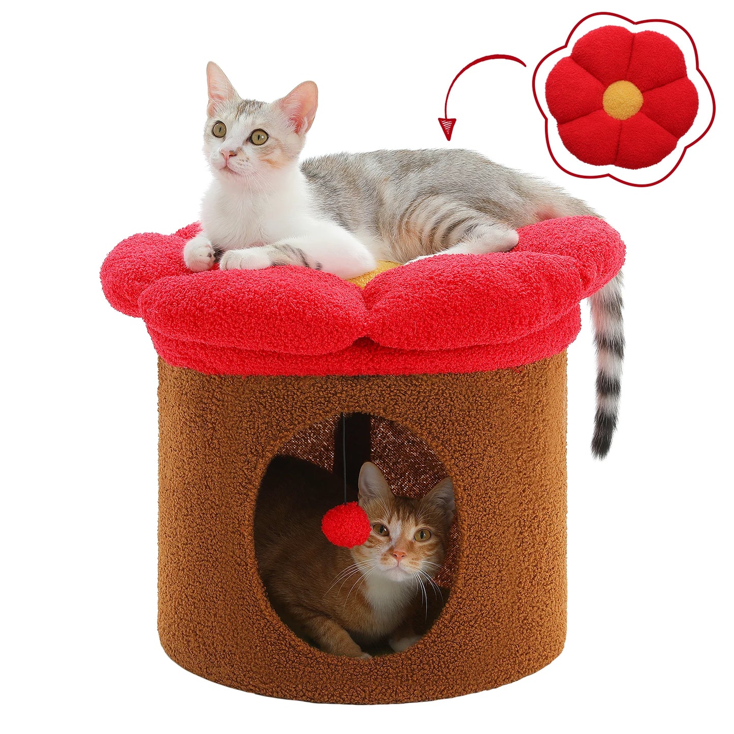 Cat Bed with removable flower bed - We Have the Goodies
