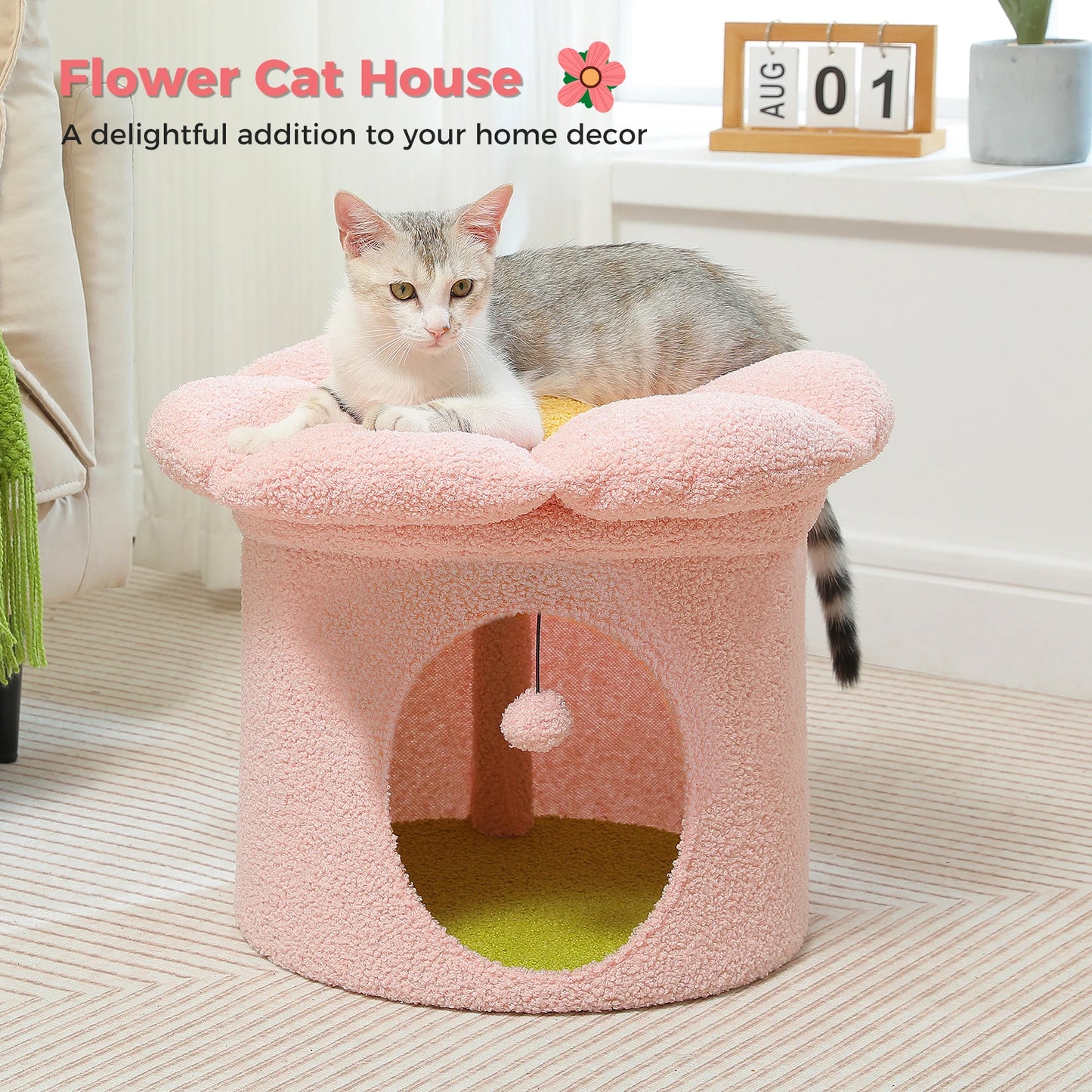 Cat Bed with removable flower bed - We Have the Goodies
