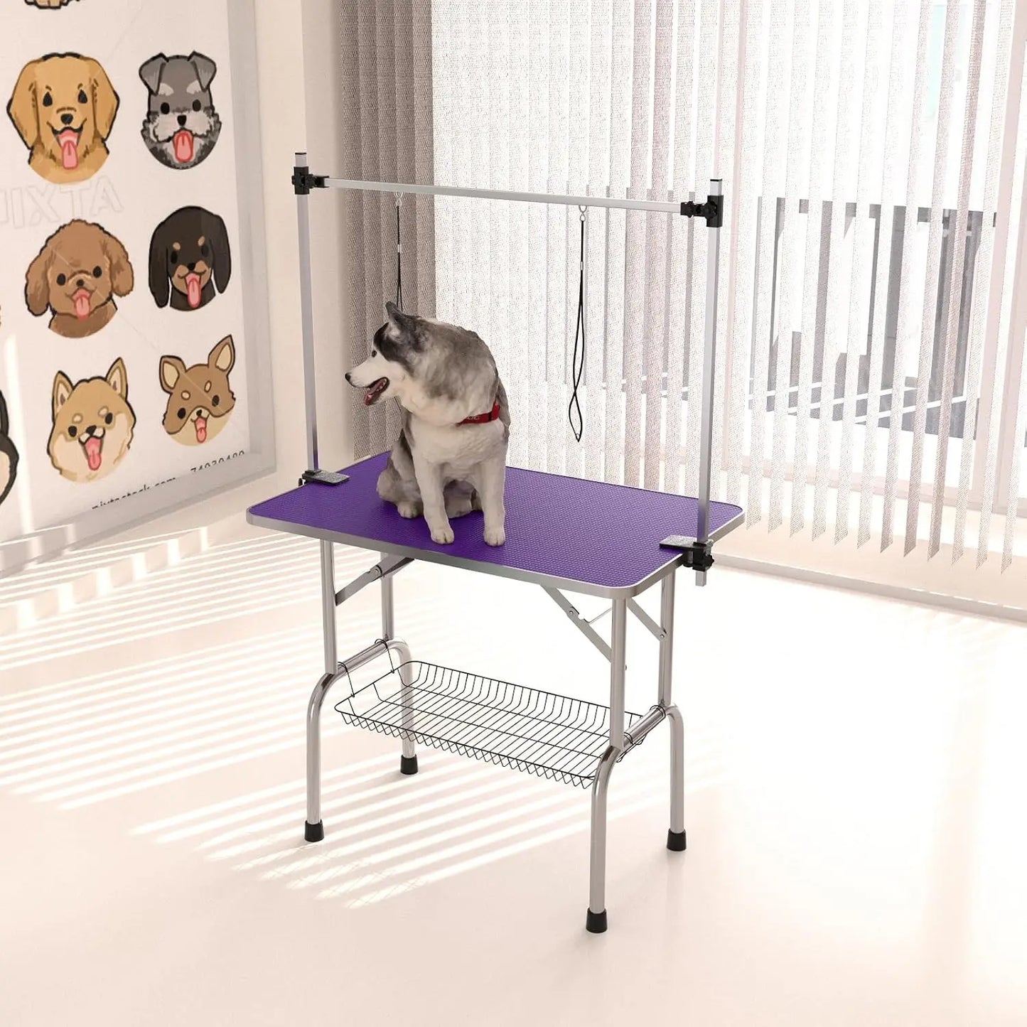 Pet Grooming Table with Adjustable Arm