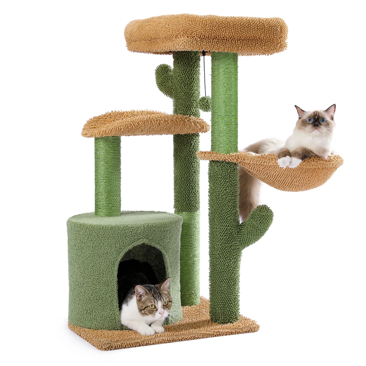 Cactus Cat Tower with Scratcher