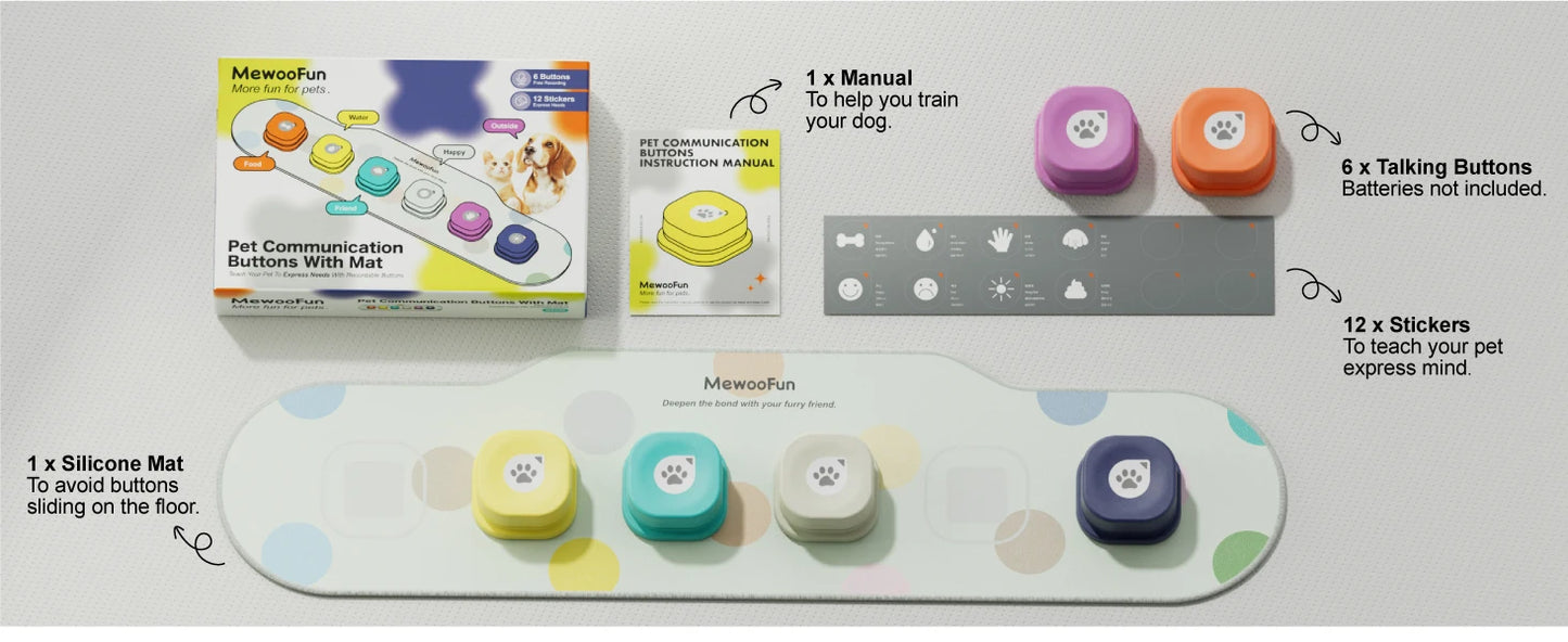 Pet Buttons with Anti-Slip Mat - We Have the Goodies