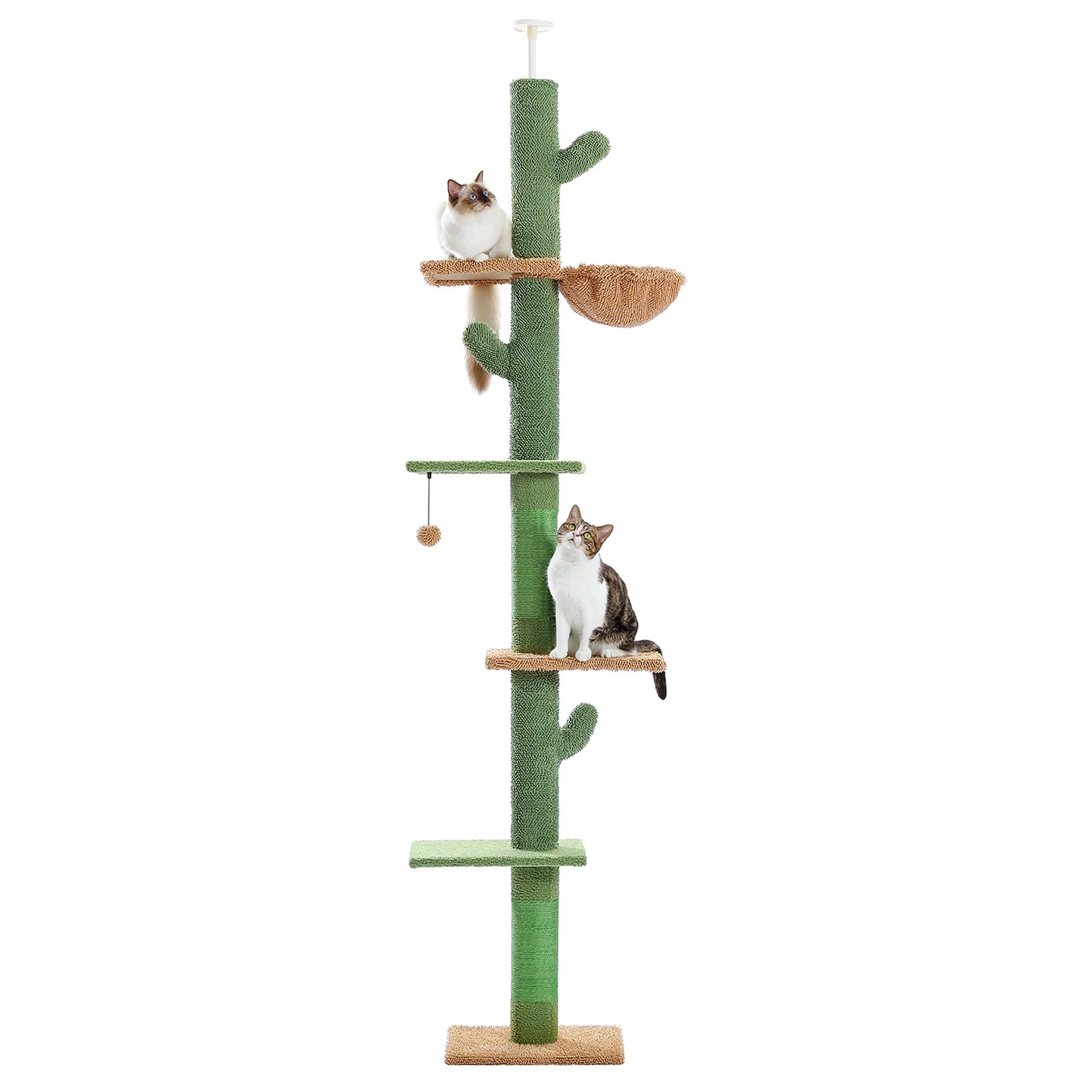 Floor to Ceiling Cat Tower with Scratching Posts