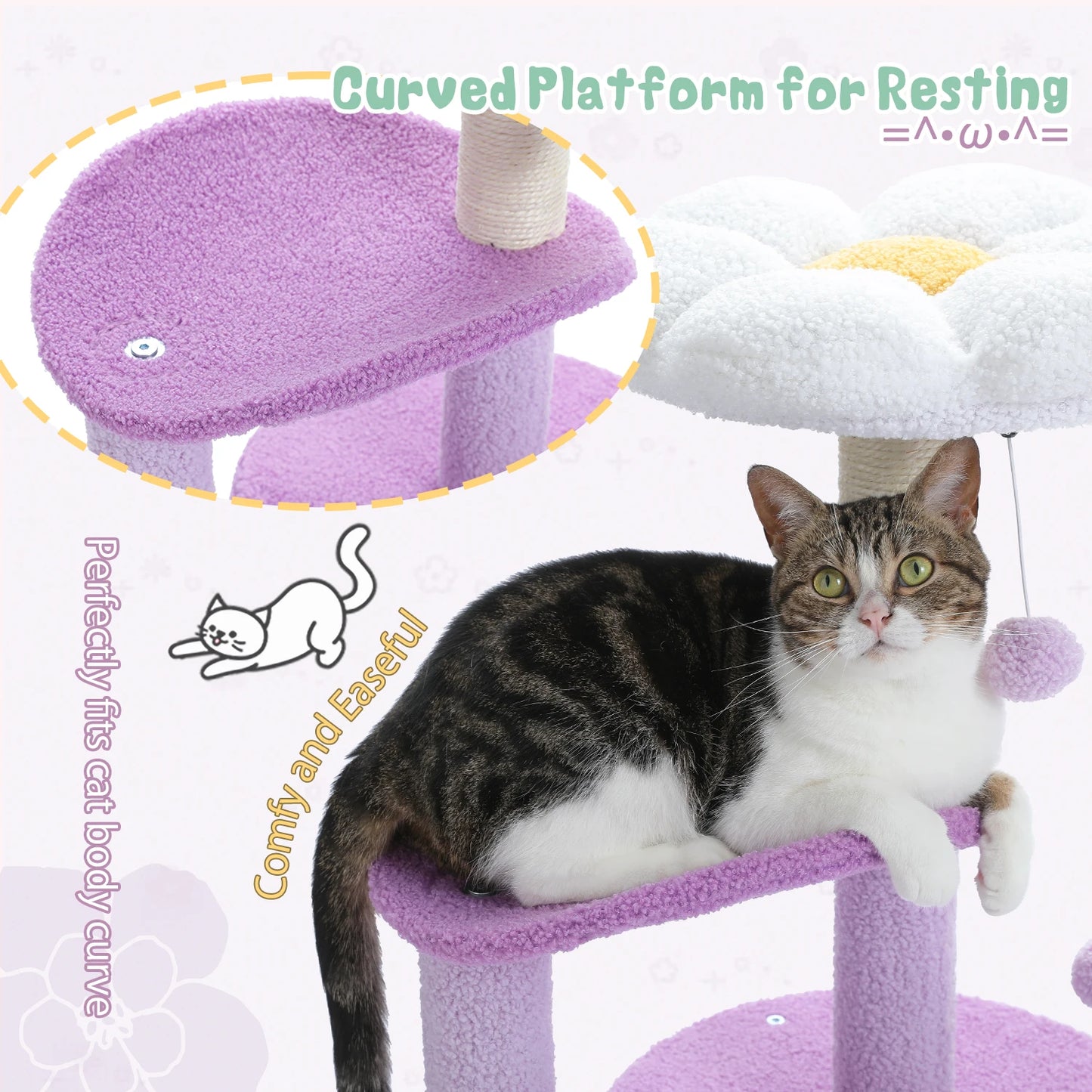 Small Cat Tower with Scratching Post
