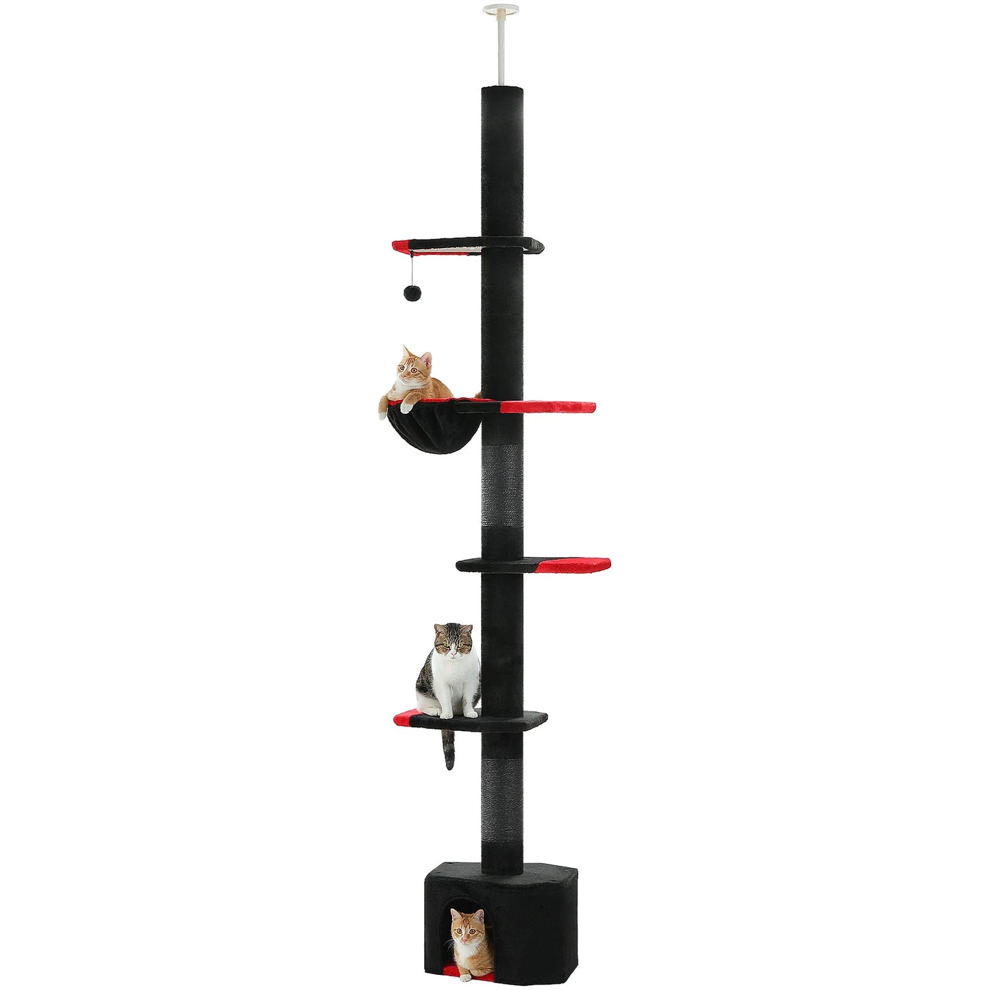 Floor to Ceiling Cat Tower with Scratching Posts