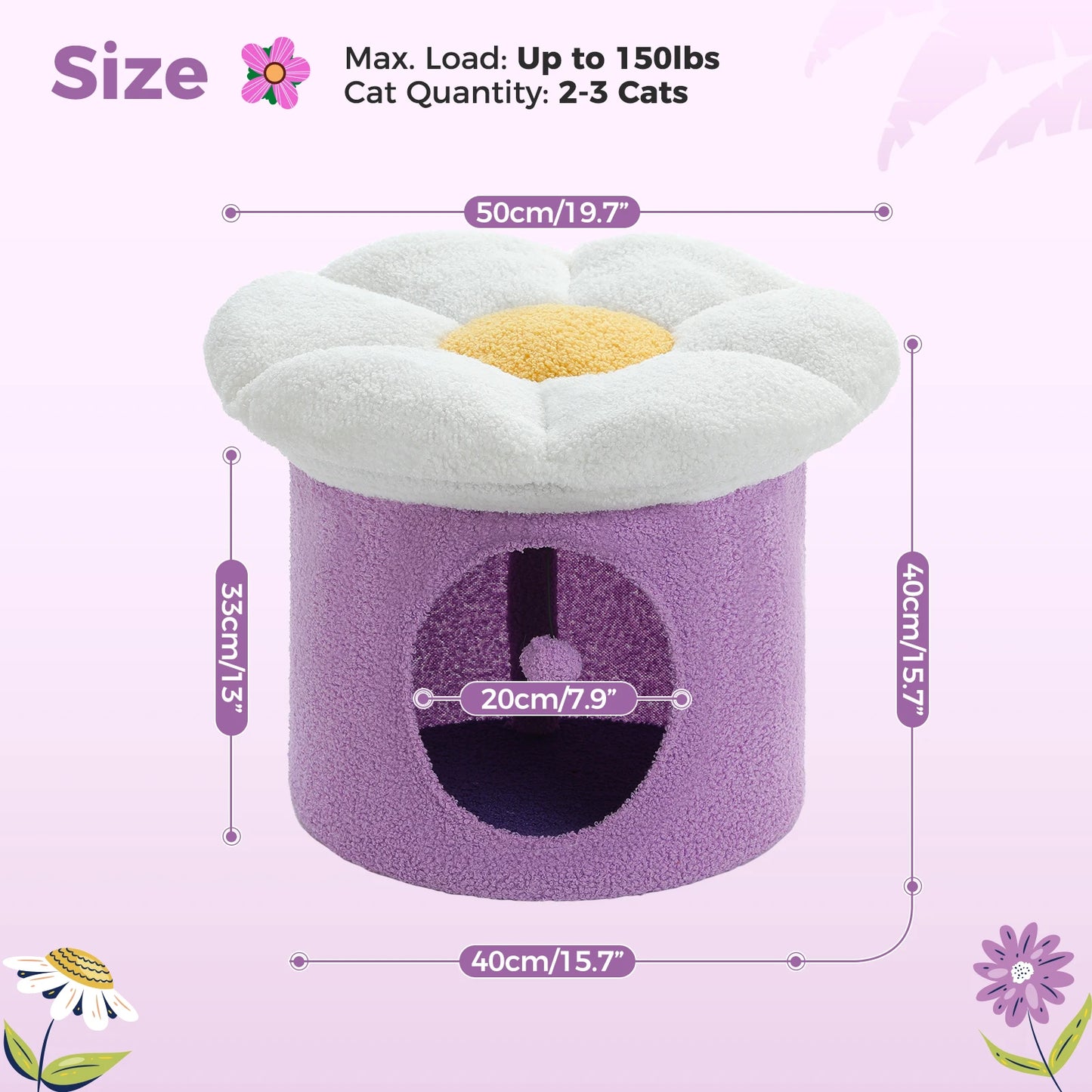 Cat Bed with removable flower bed - We Have the Goodies
