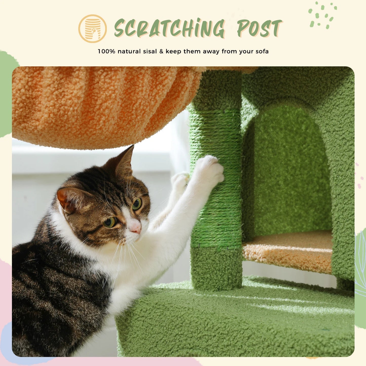 Multi-Level Cat Tree with Scratching Post