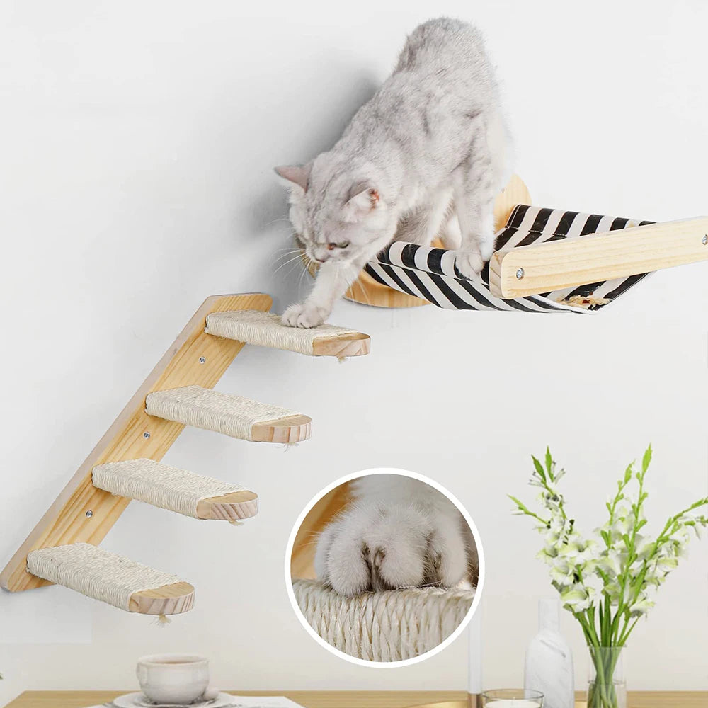 3Pcs Cat Hammock with Four Steps. - We Have the Goodies