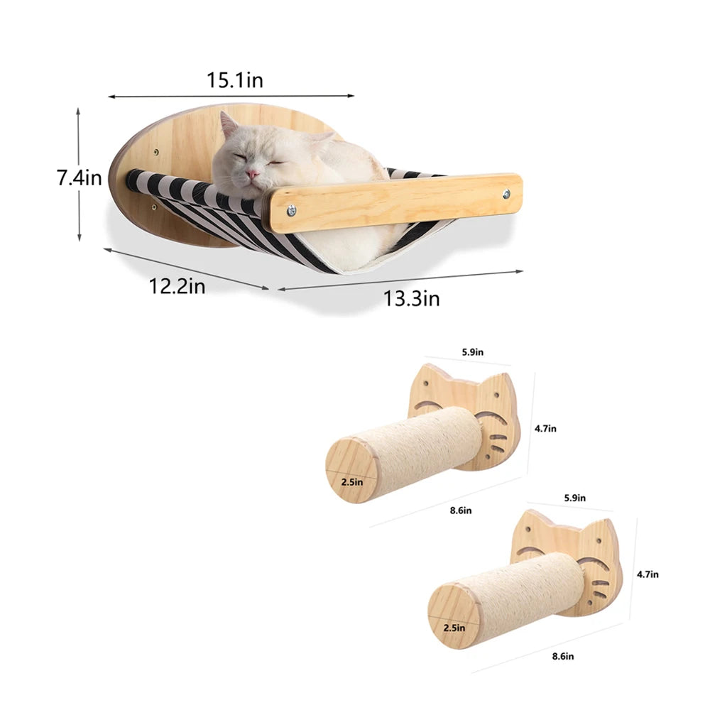 3Pcs Cat Hammock with Four Steps. - We Have the Goodies