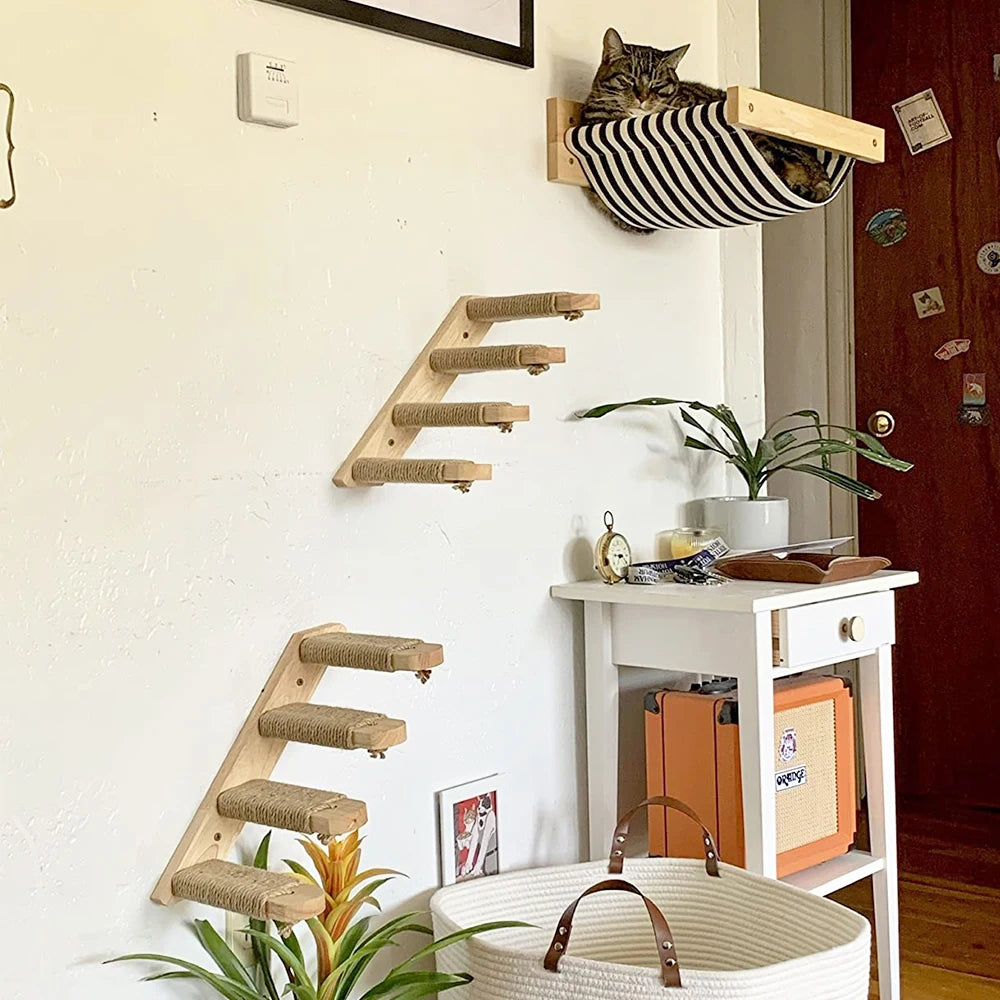 3Pcs Cat Hammock with Four Steps. - We Have the Goodies