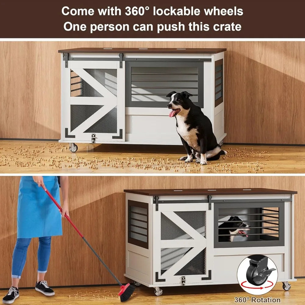 Furniture Dog Kennel with Wheels - We Have the Goodies