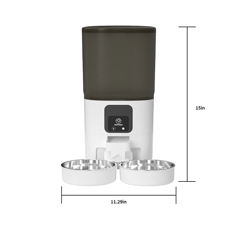 Pet double bowl automatic food dispenser - We Have the Goodies