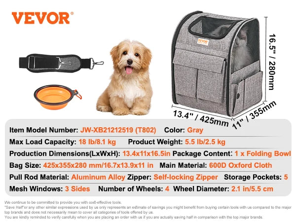 VEVOR Pet Cat Carrier - We Have the Goodies