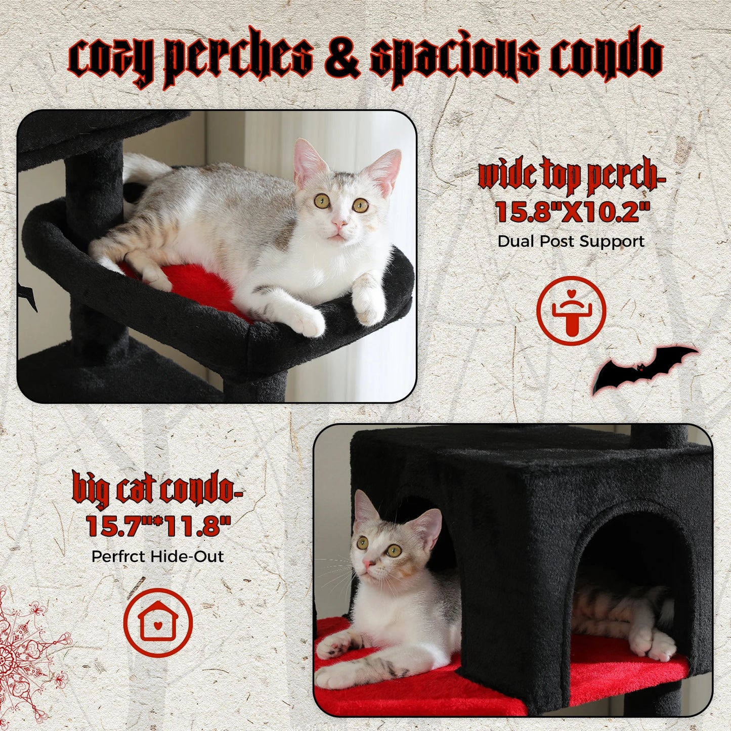 Tall Cat Tree with Scratching Posts