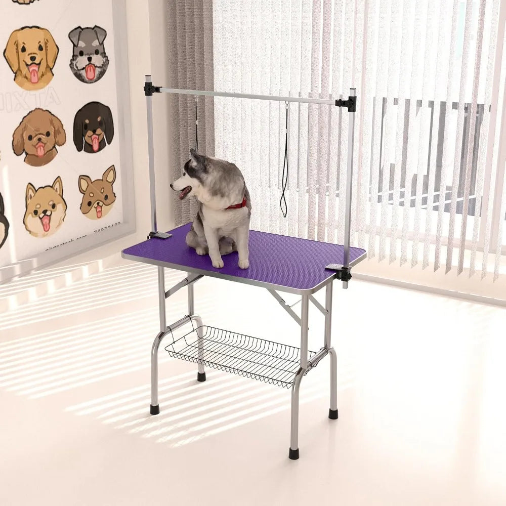 Pet Grooming Table with Adjustable Arm