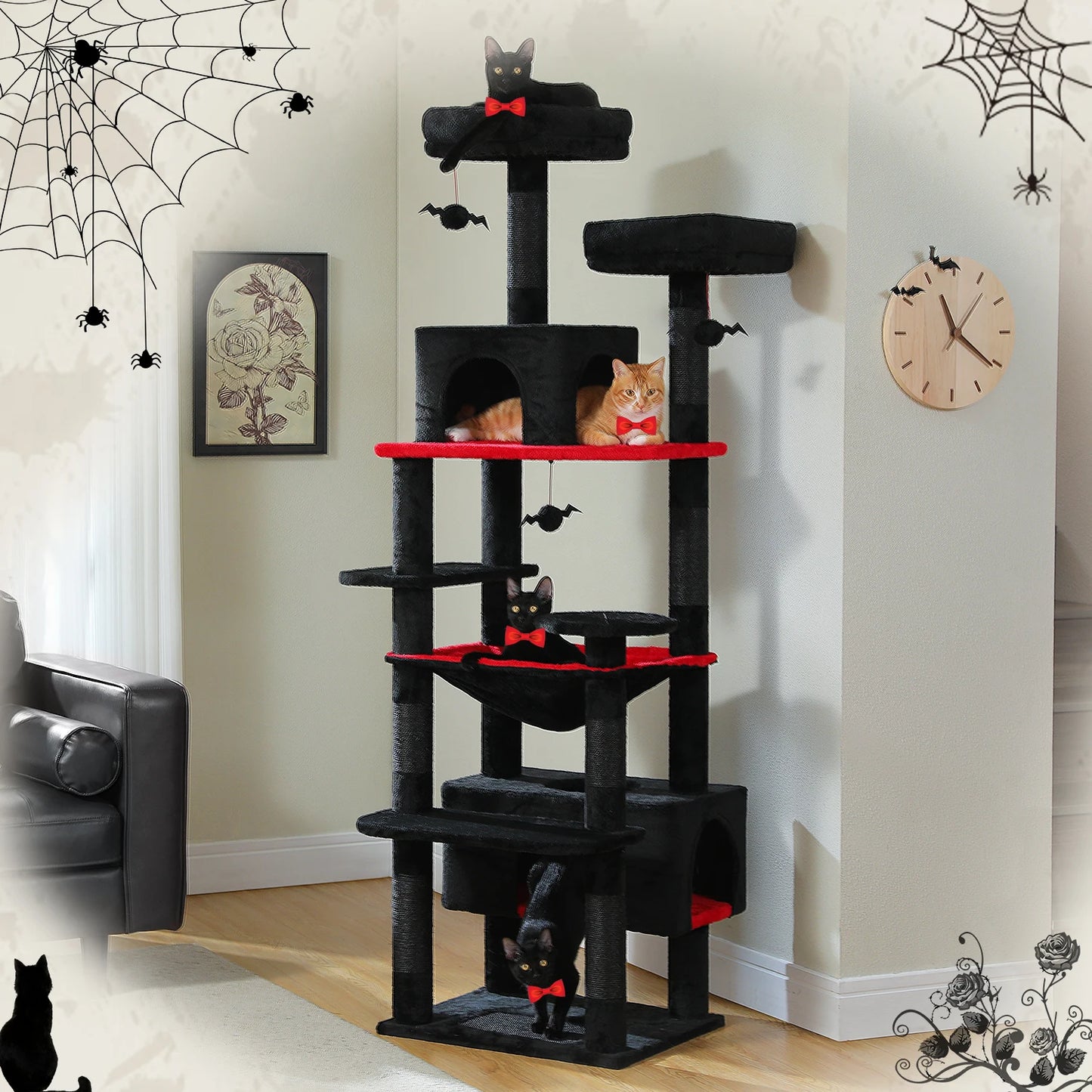 184cm Large Cat Tree With Scratching Posts