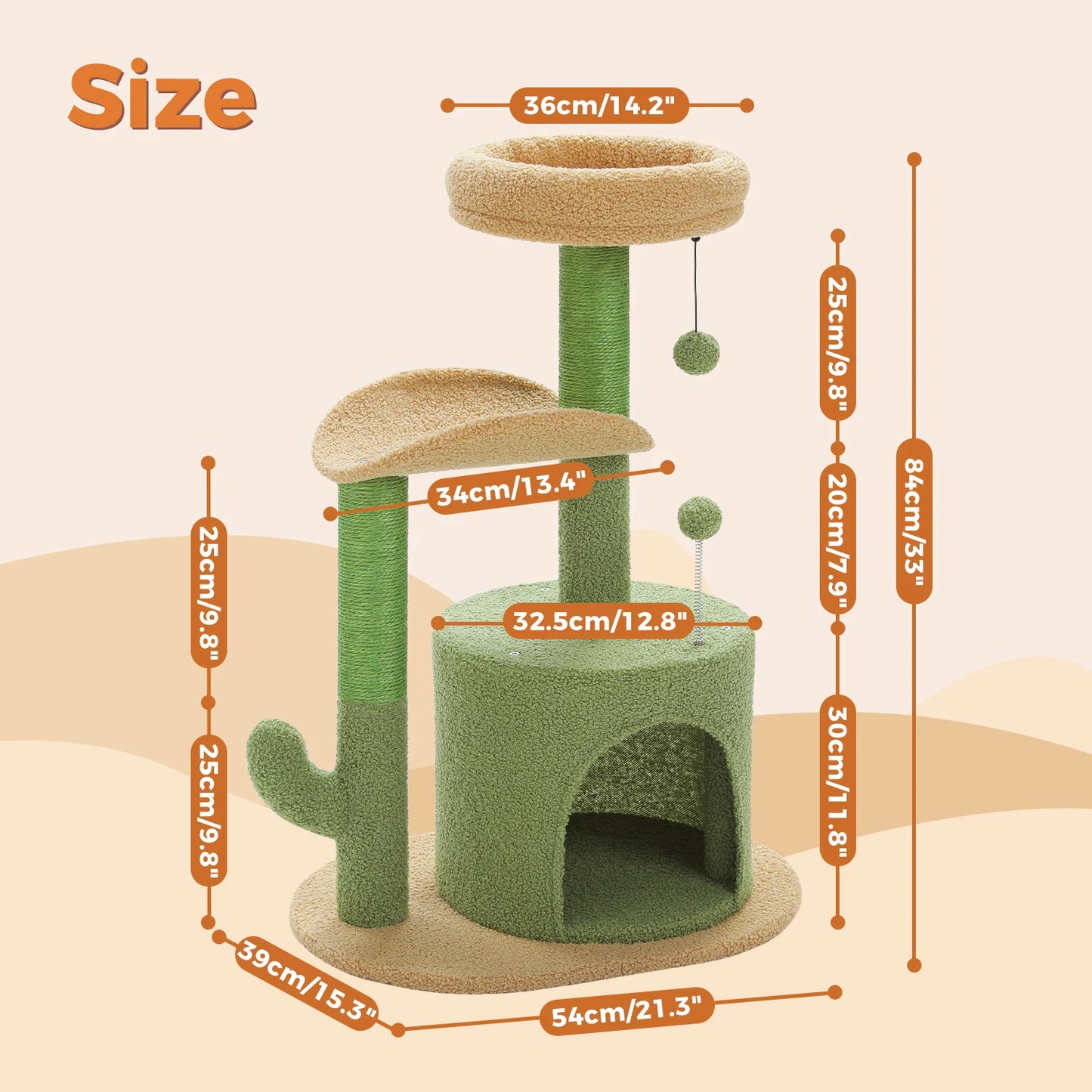 Small Cat Tower with Scratching Post