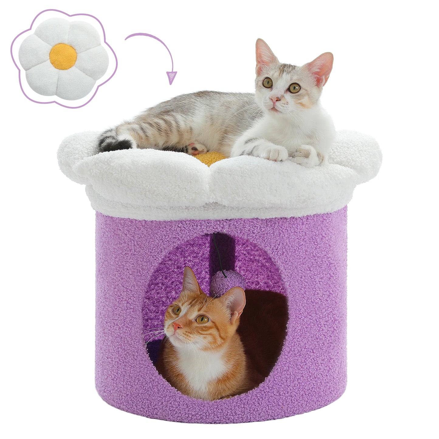 Cat Bed with removable flower bed - We Have the Goodies