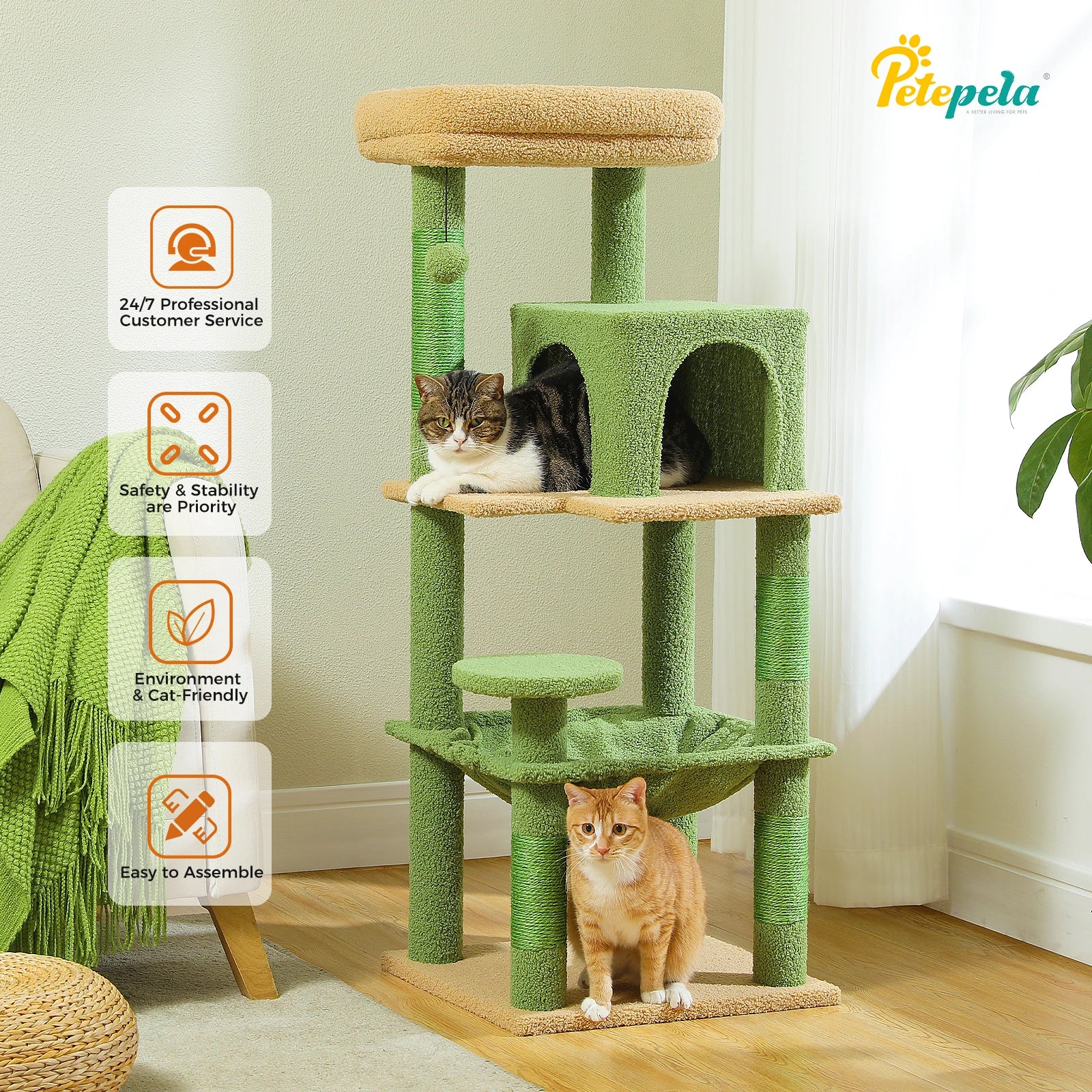 Cat Tree with Big Top Perch - We Have the Goodies 