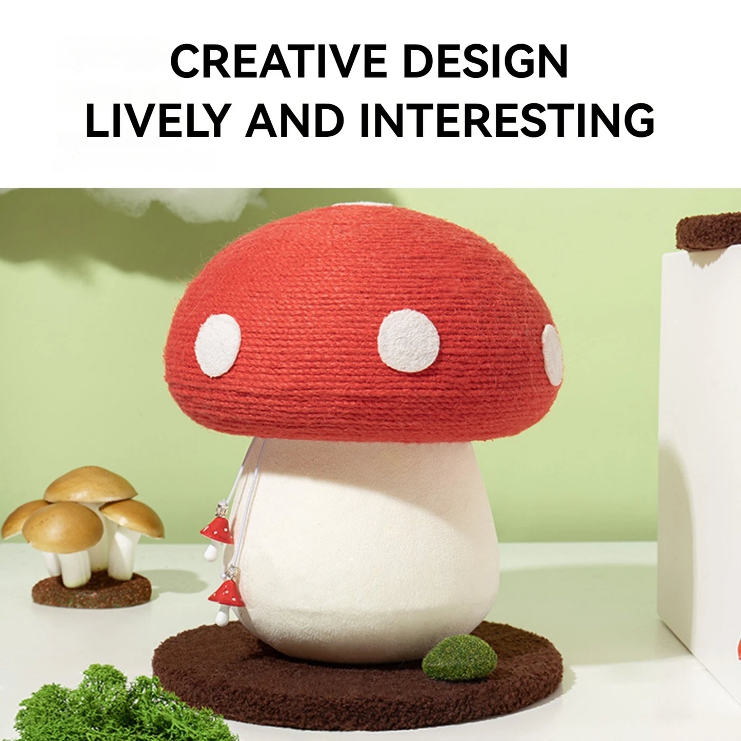Red Mushroom Scratching Post